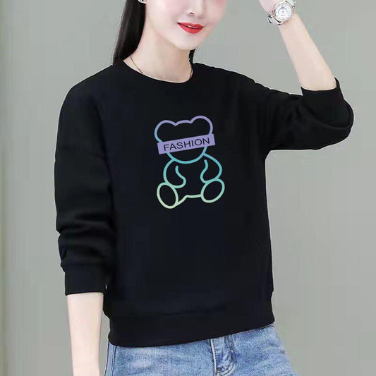 Printed Pattern Warm Fleece Full Sleeve Pullover for Women