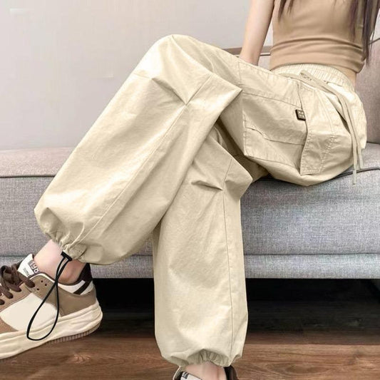 American Fashion Solid Cargo Long Pants for Women