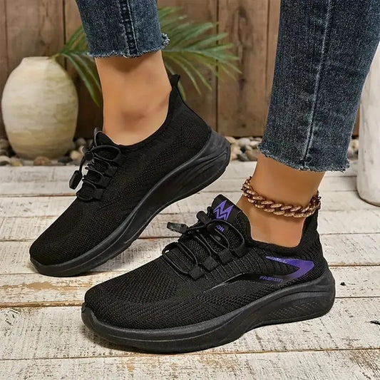 Mesh Solid Orthopedic Pattern Lace Up Shoes for Women