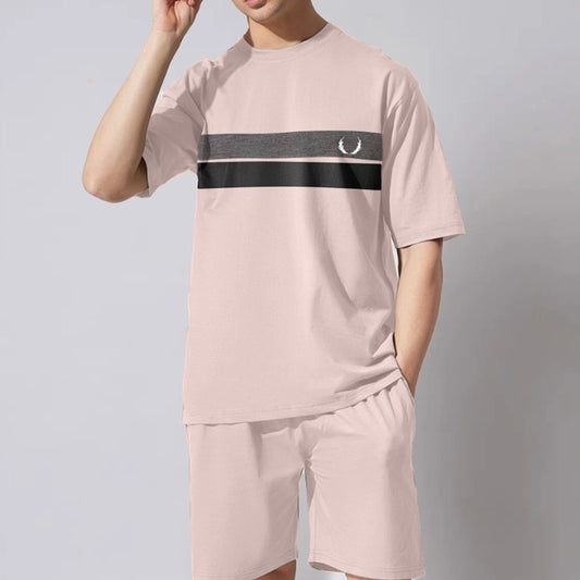 Round Neck Design Printed Style T-shirt & Shorts for Women