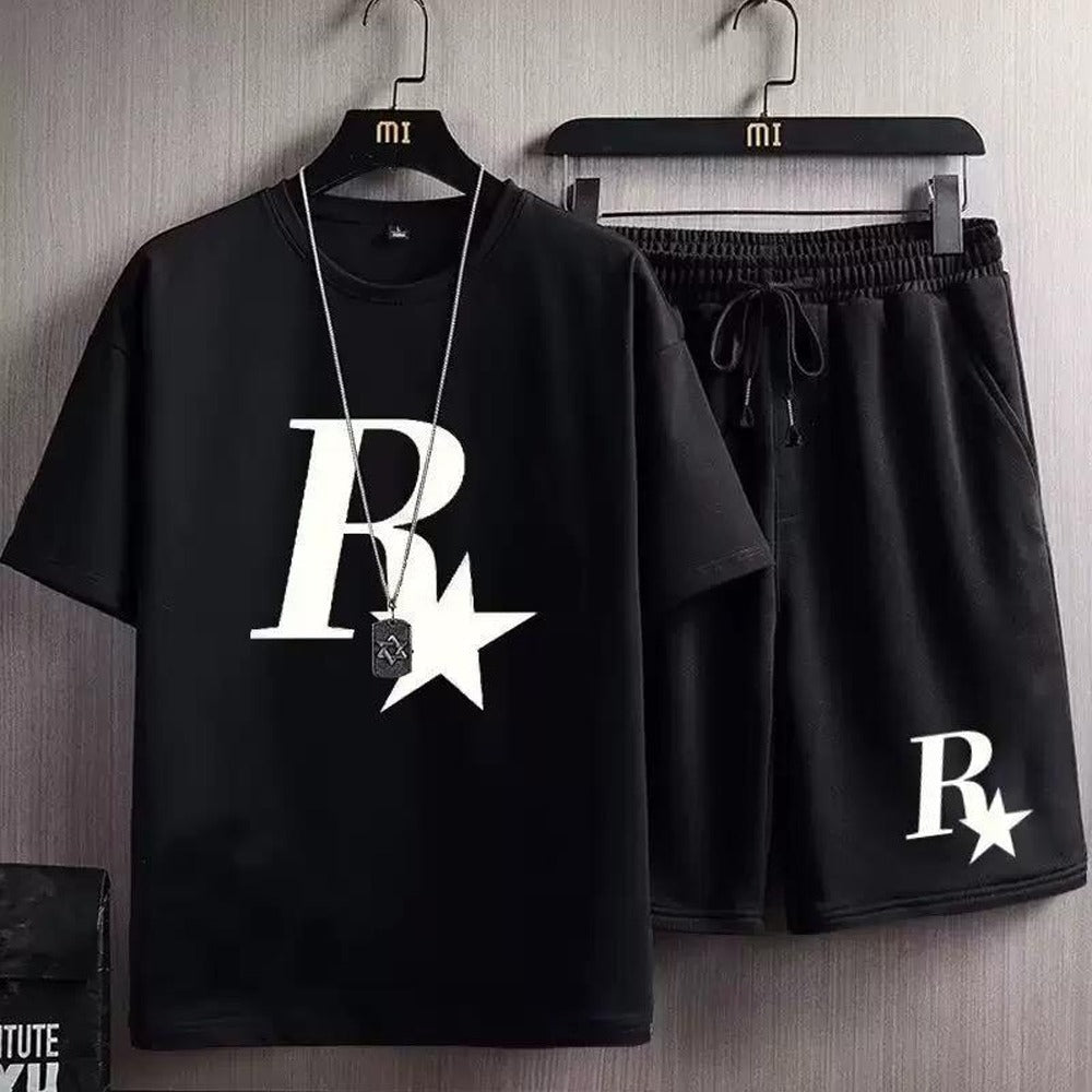 R Star Printed T-shirt & Shorts for Men