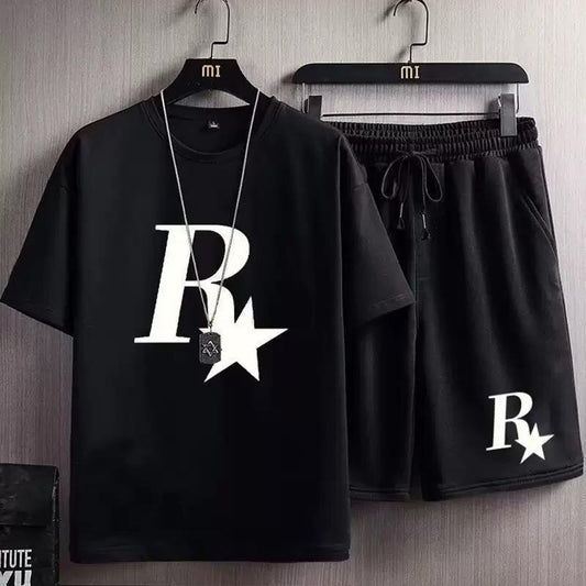 R Star Printed T-shirt & Shorts for Men