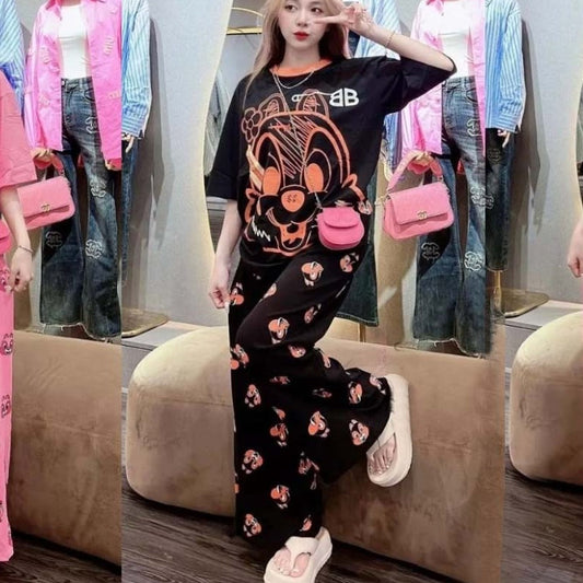 Korean Fit Fashion Printed Night Suit for Women