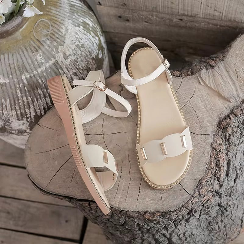 Party Wear Fashion Cute Flat Sandals for Ladies