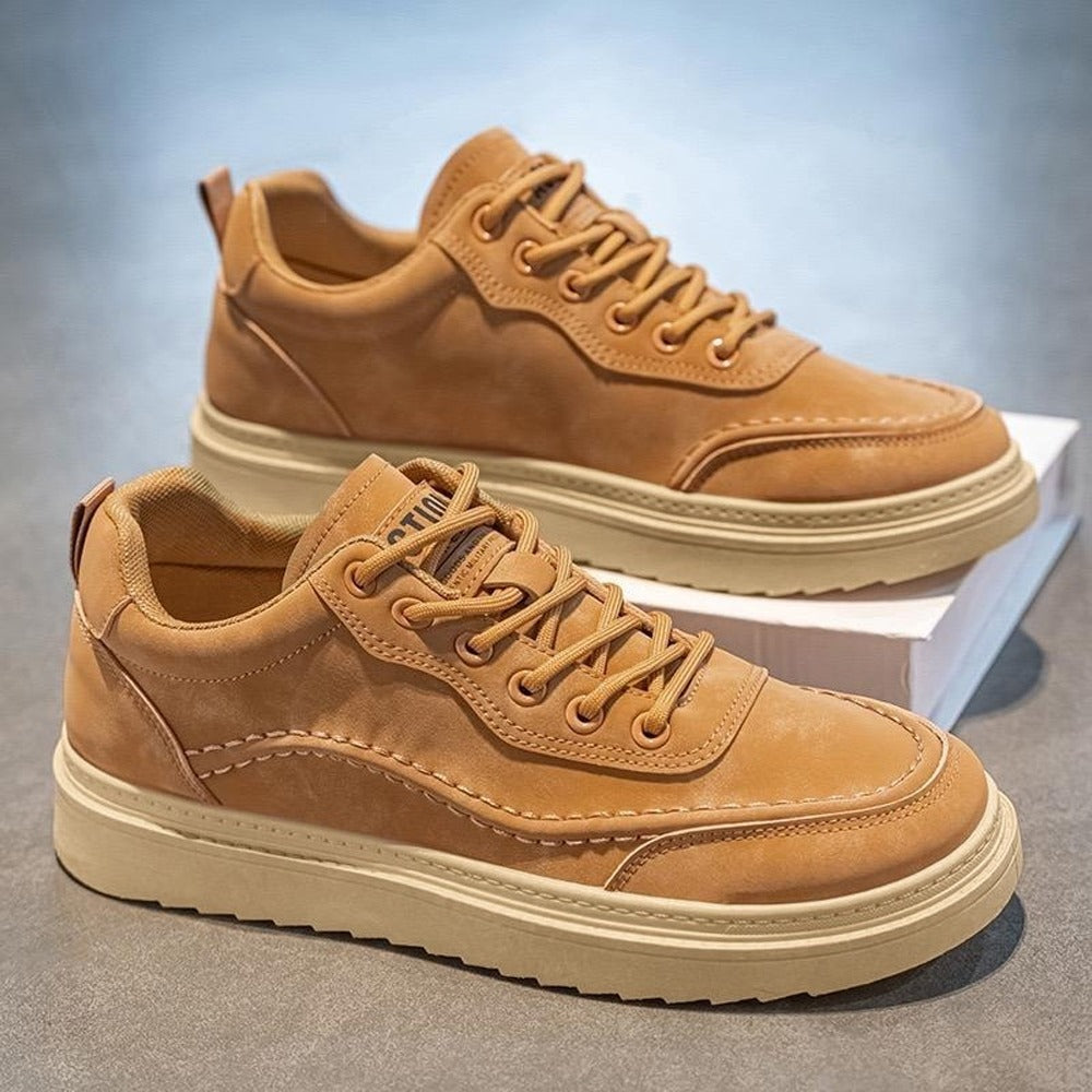 College Wear Round Toe Lace Up Sneaker Shoes for Women