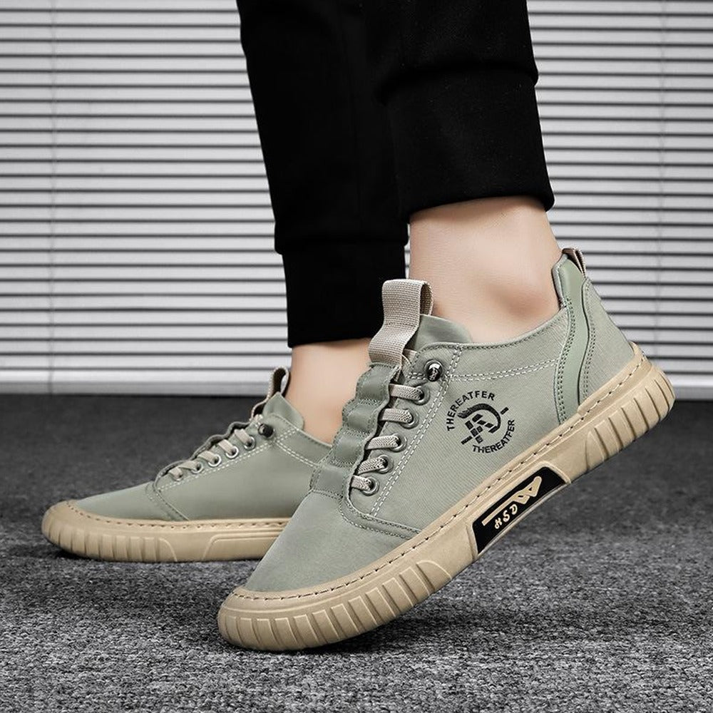 Printed Fashion Low Top Canvas Shoes for Men