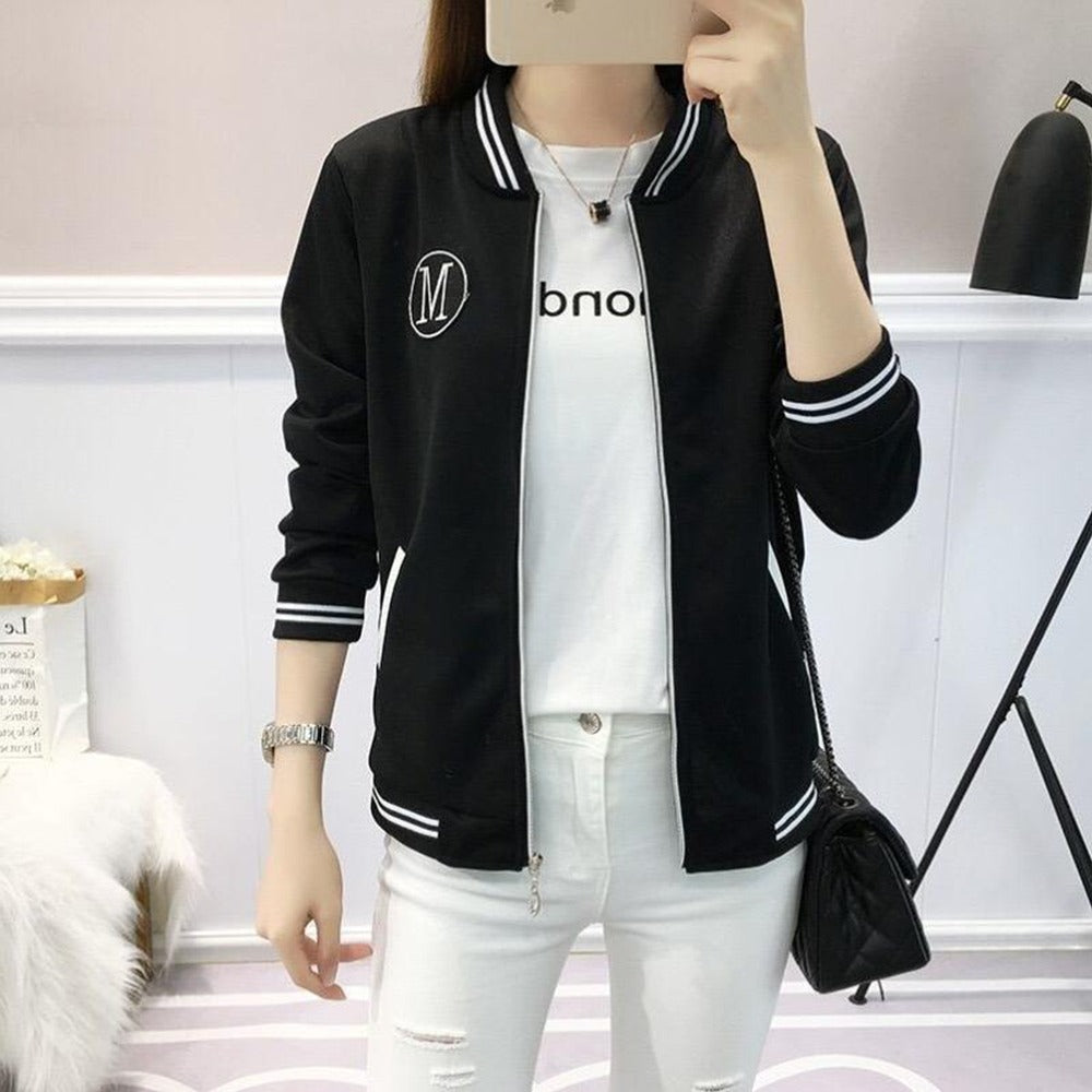 Sports Fit Baseball Fashion Jacket for Women
