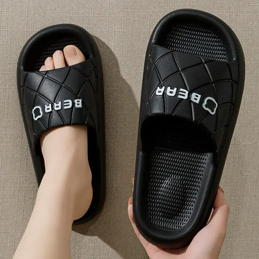 Bear Printed Style Flip Flop Beach Sandals for Women