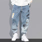 Printed Fashion Heavy Fade Casual Pants for Men