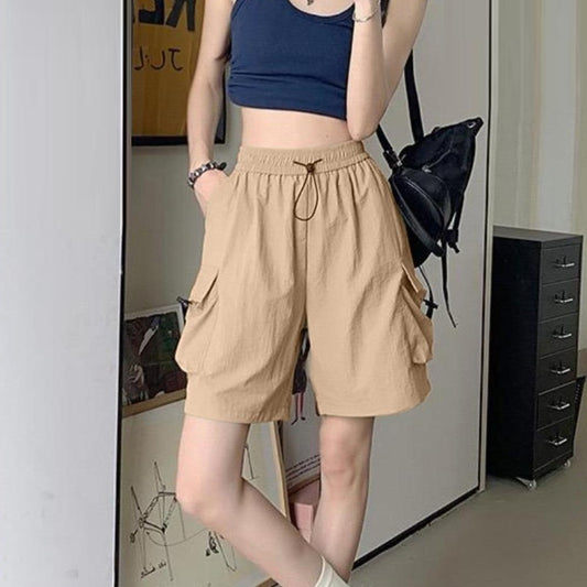 Spring Summer Drawstring Fashion Vacation Shorts for Women