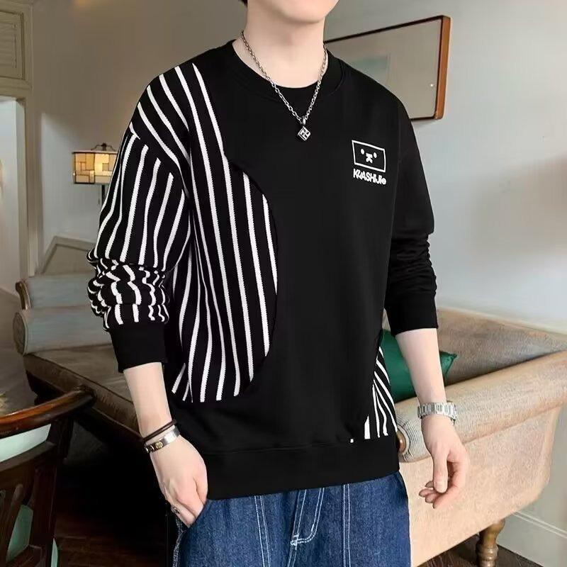 Stripe Fashion Full Sleeve Cotton T-Shirt for Men