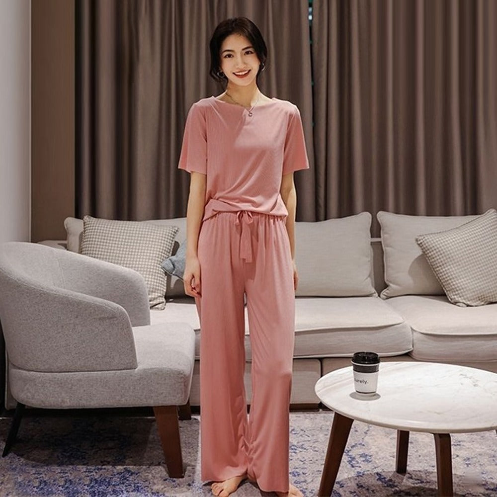 Indoor Fashion Solid Color Pajama for Women