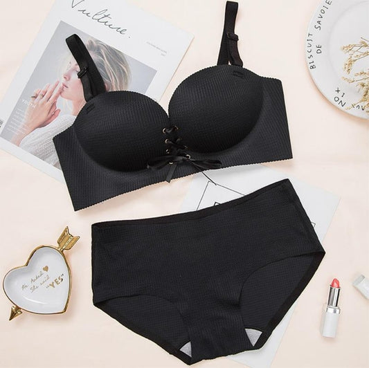 Solid Seamless Fashion Under Wear Bra & Panties for Women