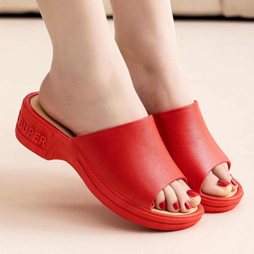 Open Toe Solid Wedge Casual Sandals for Women