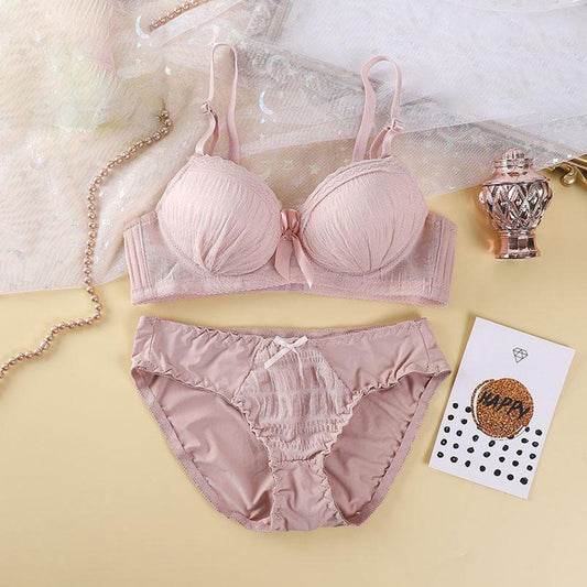 Embroidered Fashion Padded Bra & Panty for Women