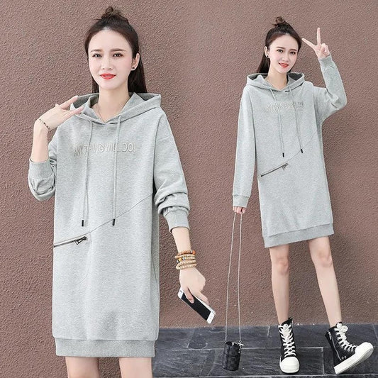 Street Fashion Long Fit Warm Winter Hoodies for Women