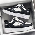 Thick Heel Fashion Solid Color Lace Up Sneakers for Women
