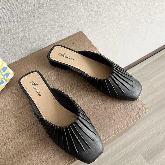 Breathable Closed Toe Flat Heel Mules Sandals for Women