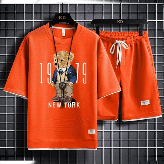 Graphics Printed Fashion Short Sleeve T-shirt & Shorts for Men
