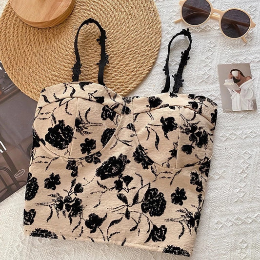 Floral Design printed Crop Top for Women