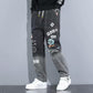 Printed Fashion Heavy Fade Casual Pants for Men
