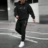 Winter Warm Text Printed Fashion Full Sleeve Hoodies & Pants for Men