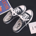 Slip On Lace Up Canvas Shoe Sandals for Women
