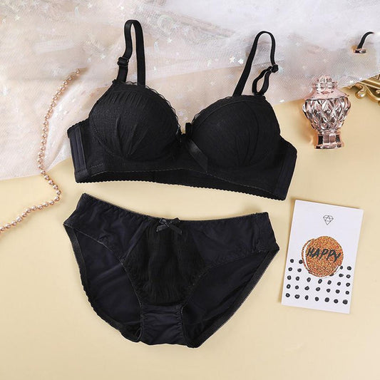 Embroidered Fashion Padded Bra & Panty for Women