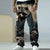 Summer Linen Baggy Printed Fashion Pants for Men