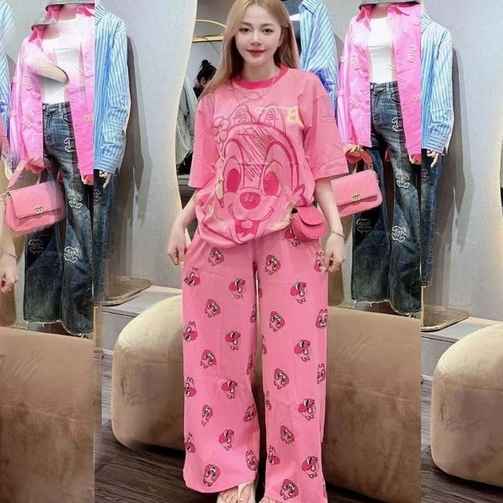 Korean Fit Fashion Printed Night Suit for Women