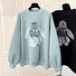 Rabbit Printed Fashion Long Sleeve Sweatshirt for Women