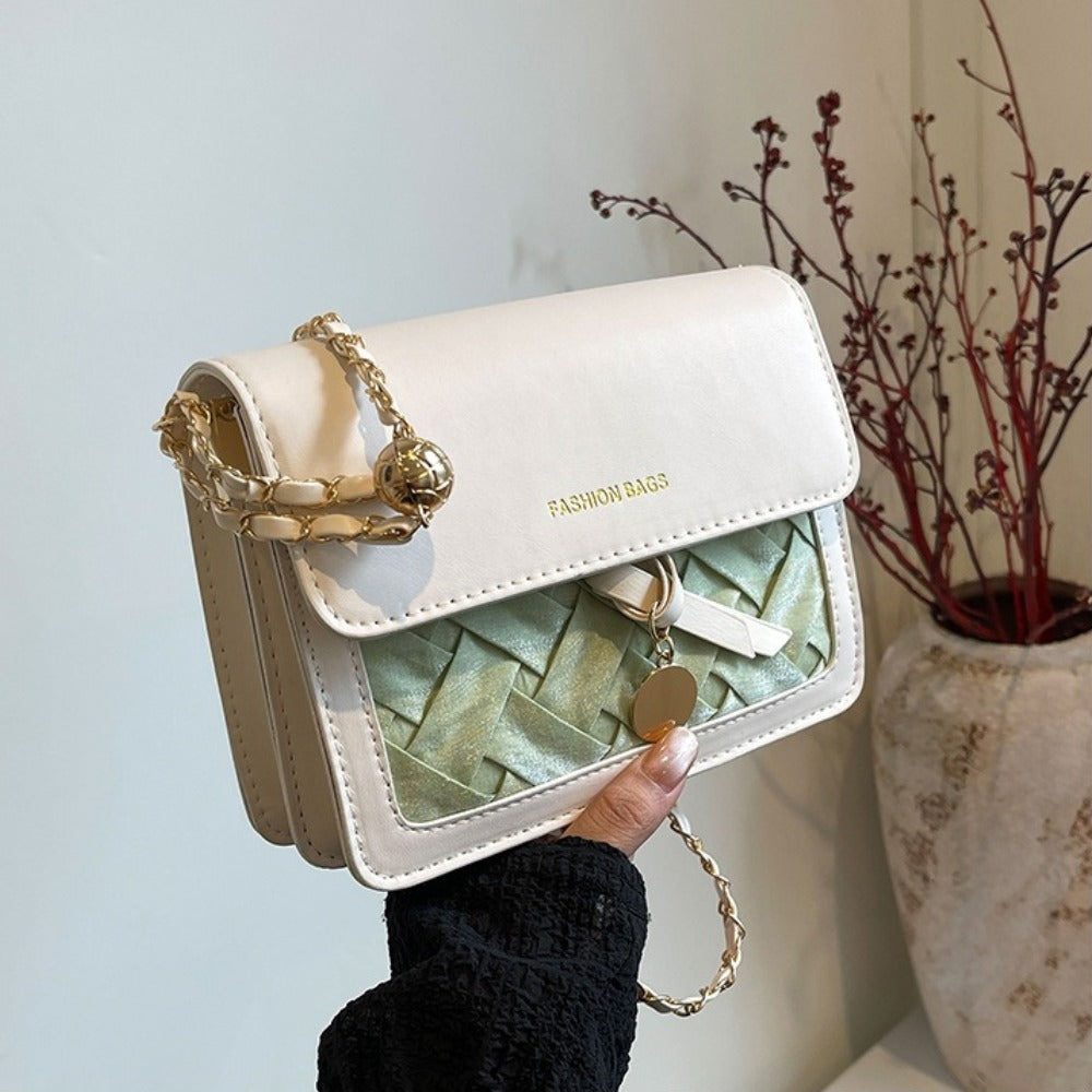 Trendy Square Solid Color Crossbody Bag for Women