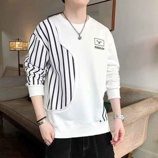 Stripe Fashion Full Sleeve Cotton T-Shirt for Men