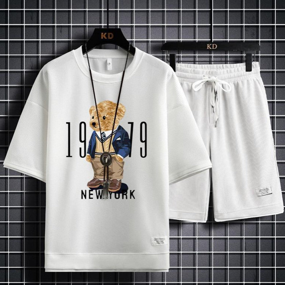 Graphics Printed Fashion Short Sleeve T-shirt & Shorts for Men