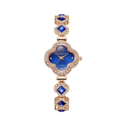 Leaf Petal Fashion Stainless Steel Wristwatch for Women