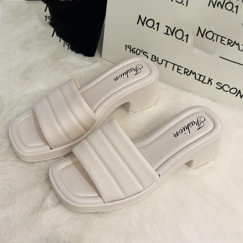 Chunky Fashion Solid Color Sandals for Women