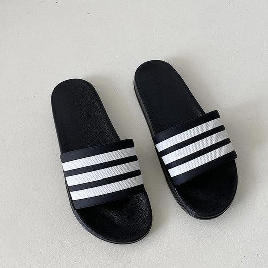 Striped Pattern Flat Casual Slipper Sandals for Women