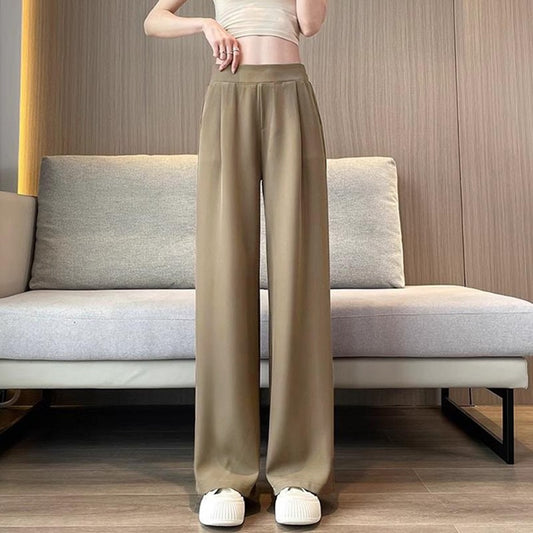 Solid Wide Leg Fashion Long Pants for Women