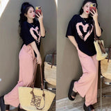 Love Printed Style T-shirt & Pant Pajama Set for Women