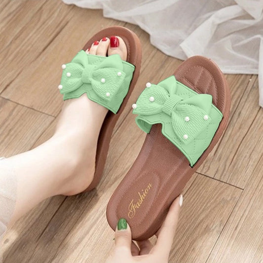 Flat Bow Styled Slipper Sandals for Women