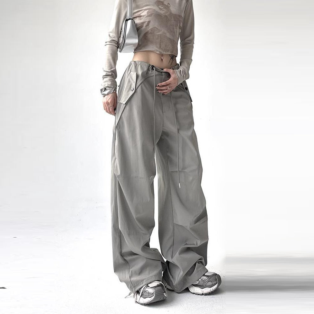 Korean Elastic Fashion Solid Cargo Pant for Women