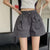 High Waist Fashion Double Pocket Shorts for Women
