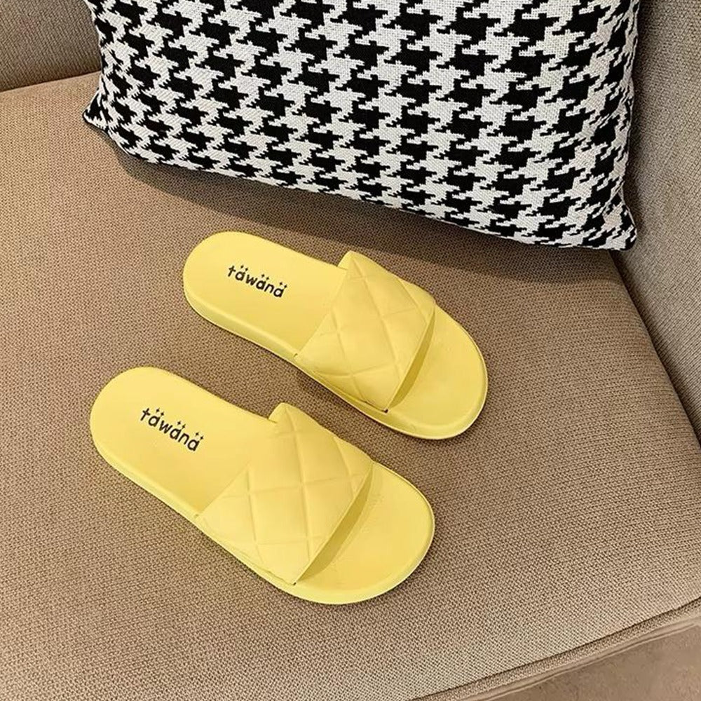 Elegant Slip-On Solid Flat Flip Flop Sandals for Women