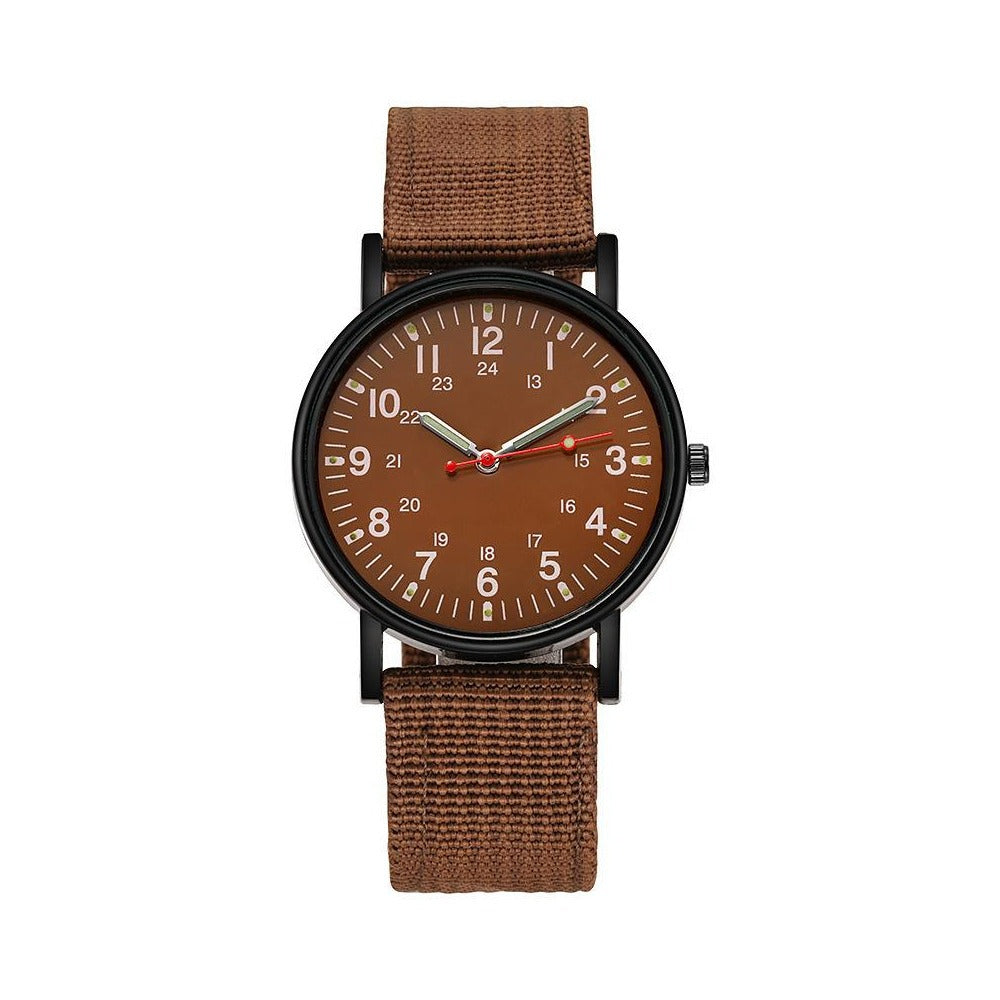 Latest Luminous Nylon Band Military Fashion Watch Analogue Watch for Men