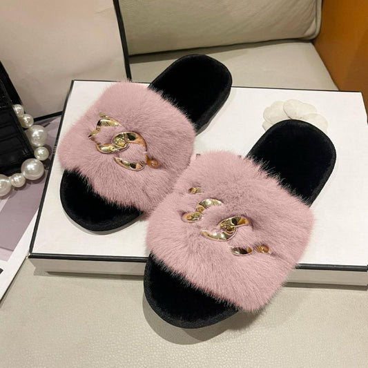 Fux Fur Fashion Slipper Indoor & Outdoor Sandals for Women
