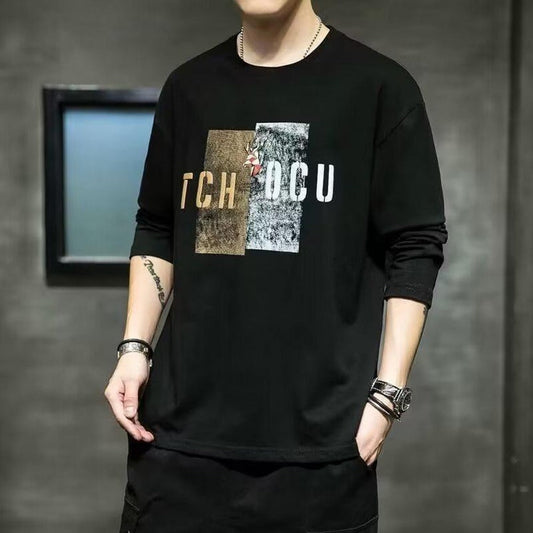 Graphics Printed Long Sleeve Pullover for Men