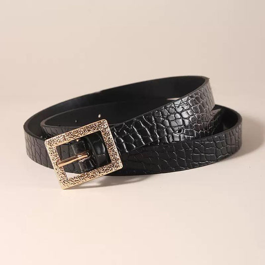 Metal Buckle Closure Style Belt for Women