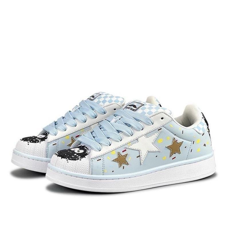 Star Pattern Flat Canvas Sneakers Shoes for Women