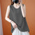 Crew Neck Fashion Solid Casual Sleeveless Top for Women