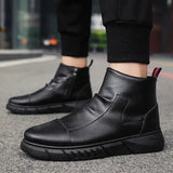 Solid Walking Fashion British Style Casual Martin Boots for Men